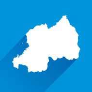 Blue Rwanda Map Icon