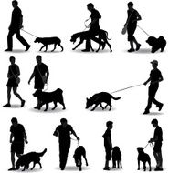 People Walking Dogs