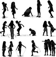 Girlfriends and Sisters silhouette