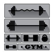 Gym Fitness icons vector