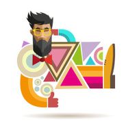 Abstract fashion man vector illustration N2
