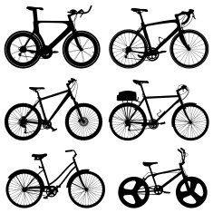 Detailed Bike Silhouettes