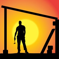 Vector silhouette of a man N285