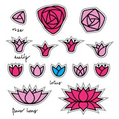 Flower Icon Set N6