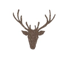 Deer head abstract isolated on a white backgrounds vector illustration
