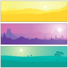 Cartoon Skyline Panel 04