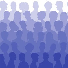 Seamless pattern of people silhouettes N3