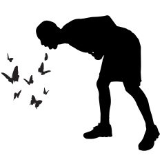 Vector silhouette of a man N286