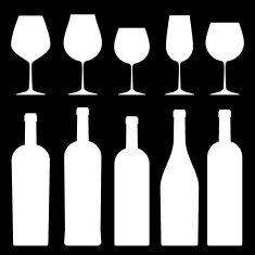 Bottles and wineglasses