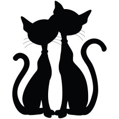Cute Kitty Couple Silhouette N2