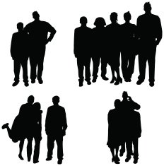 Groups of People vector