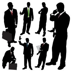 Businessman Vector Silhouette Series N4