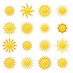 vector collection of sun icons
