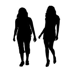 Vector silhouette of a couple N136