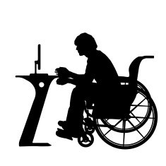 Vector silhouette of a man N289