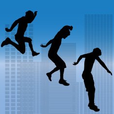 Vector silhouette of a man N293