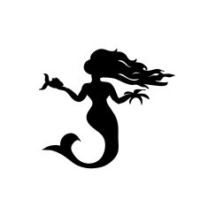 Mermaid silhouette icon N2