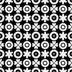 Seamless pattern with silhouettes flowers N8
