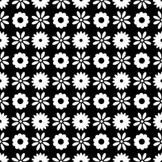 Seamless pattern with silhouettes flowers N9