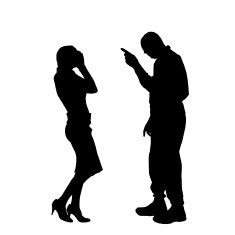 Vector silhouette of a couple N148