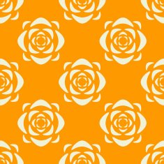 Abstract seamless pattern with silhouettes flowers N2