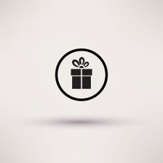Pictograph of gift Vector icon Template for design