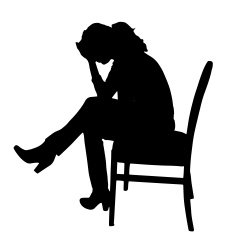 Vector silhouettes of woman N63