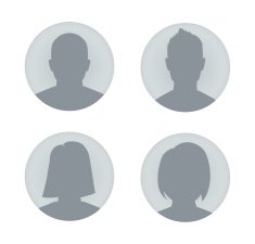 Man and woman user profile illustration