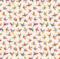 Spring birds seamless pattern