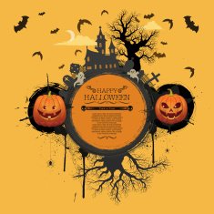 Halloween banner Jack o' lantern world N5