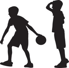 Young Boy Bowling Silhouette N2