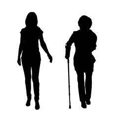 Vector silhouette of woman N128