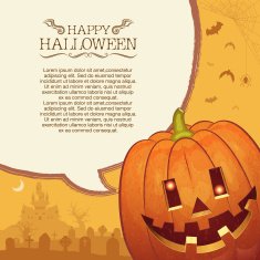 Halloween background Jack o' Lantern talking N8