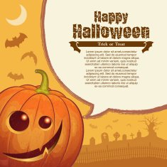 Halloween background Jack o' Lantern talking N10