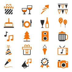 party icons set N10