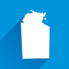 Blue Northern Territory map icon
