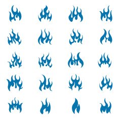 Fire icons set