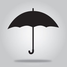 Black Umbrella Icon N2