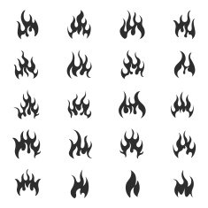Fire icons set N2