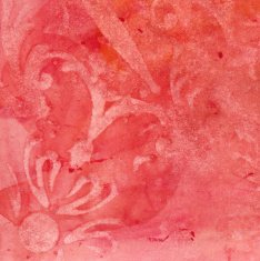 Subtle lace texture on an hand painted background