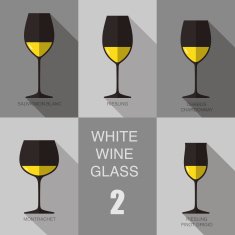Wine glass cup flat icon design