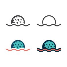Golf Ball On Lake Icon N2