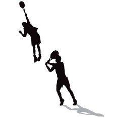 Tennis Action Sillouette