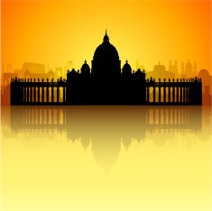 Saint Peter's Basilica The Vatican with Rome Behind