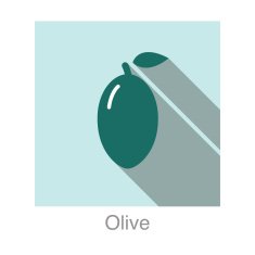 Olive food and drink flat icon series