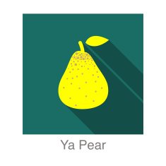 Ya pear food and drink flat icon series