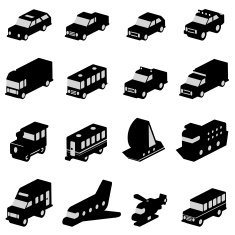 Transportation Icons (vector)