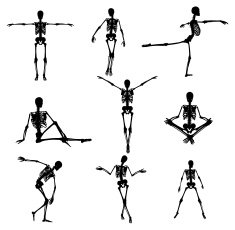 Skeleton Silhouette Collection (vector jpg)