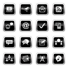 Supergloss Black Icons - Blogging