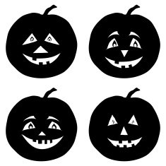 Pumpkins Jack O Lantern silhouettes